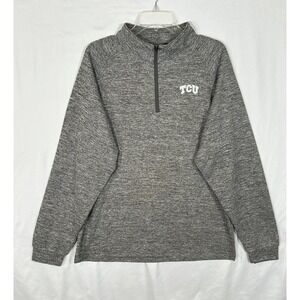 Champion Texas Christian University 1/4 zip pullover men's large NWT